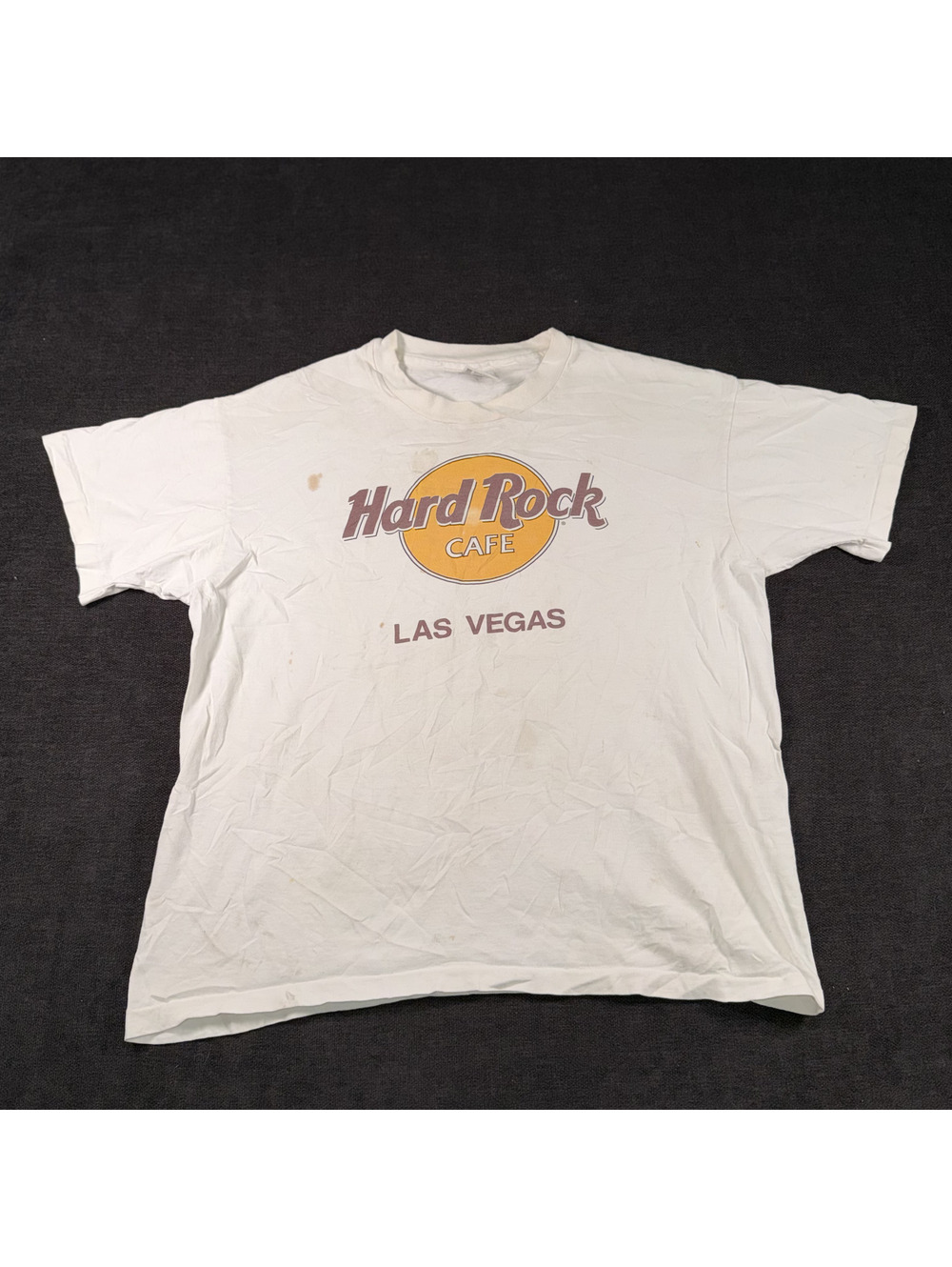 Hard Rock Cafe Las Vegas White Cotton T-Shirt Size Large